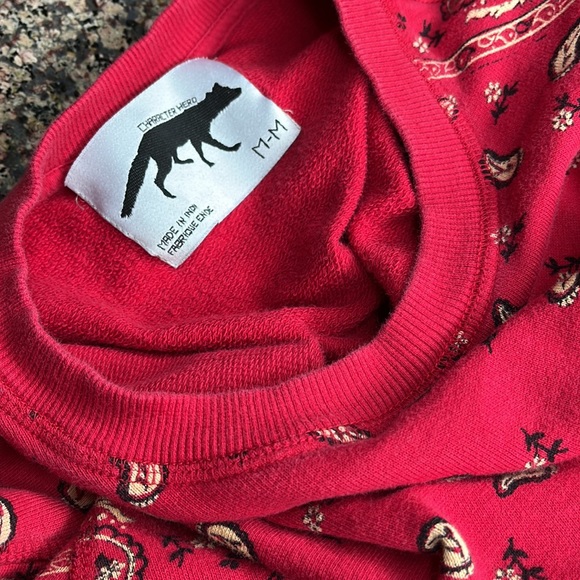 Urban Outfitters character hero red terry sweatshirt 100 cotton - Picture 6 of 7